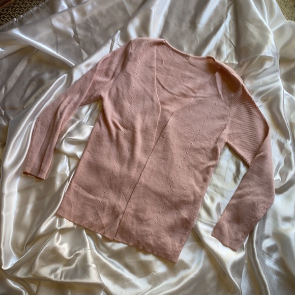 Pink turtle neck short sleeve, cardigan - Picture 3 of 4